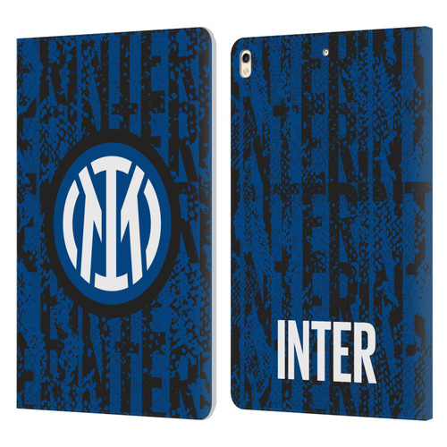 Fc Internazionale Milano Patterns Snake Wordmark Leather Book Wallet Case Cover For Apple iPad Pro 10.5 (2017)