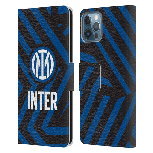 Fc Internazionale Milano Patterns Abstract 1 Leather Book Wallet Case Cover For Apple iPhone 12 / iPhone 12 Pro