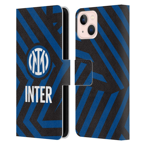Fc Internazionale Milano Patterns Abstract 1 Leather Book Wallet Case Cover For Apple iPhone 13