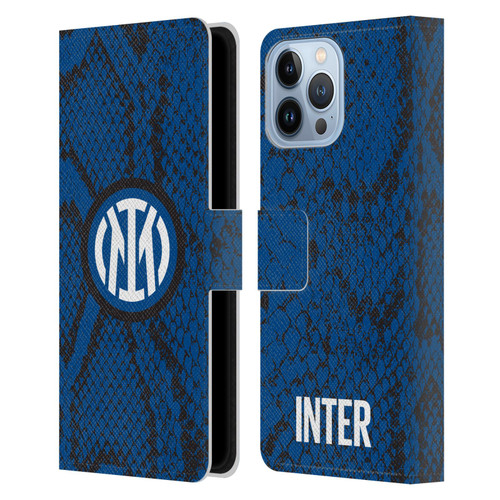 Fc Internazionale Milano Patterns Snake Leather Book Wallet Case Cover For Apple iPhone 13 Pro Max