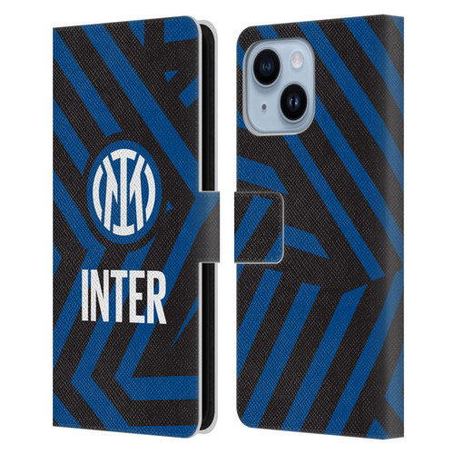 Fc Internazionale Milano Patterns Abstract 1 Leather Book Wallet Case Cover For Apple iPhone 14 Plus