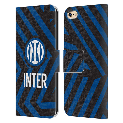 Fc Internazionale Milano Patterns Abstract 1 Leather Book Wallet Case Cover For Apple iPhone 6 / iPhone 6s