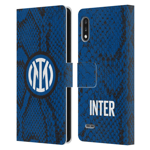Fc Internazionale Milano Patterns Snake Leather Book Wallet Case Cover For LG K22