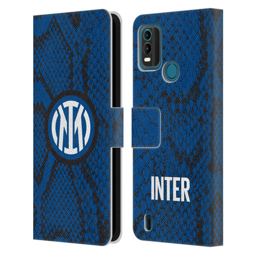Fc Internazionale Milano Patterns Snake Leather Book Wallet Case Cover For Nokia G11 Plus