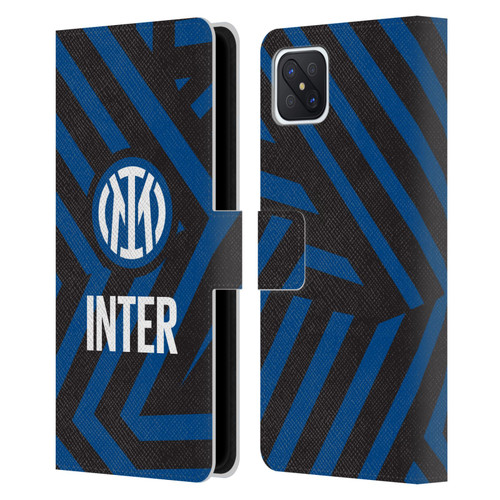 Fc Internazionale Milano Patterns Abstract 1 Leather Book Wallet Case Cover For OPPO Reno4 Z 5G