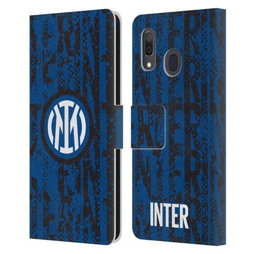 Fc Internazionale Milano Patterns Snake Wordmark Leather Book Wallet Case Cover For Samsung Galaxy A33 5G (2022)