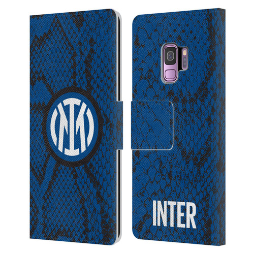 Fc Internazionale Milano Patterns Snake Leather Book Wallet Case Cover For Samsung Galaxy S9