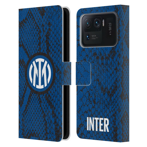 Fc Internazionale Milano Patterns Snake Leather Book Wallet Case Cover For Xiaomi Mi 11 Ultra