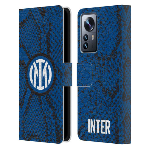 Fc Internazionale Milano Patterns Snake Leather Book Wallet Case Cover For Xiaomi 12 Pro