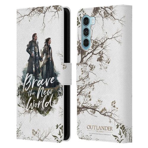 Outlander Composed Graphics Brave The New World Leather Book Wallet Case Cover For Motorola Edge S30 / Moto G200 5G