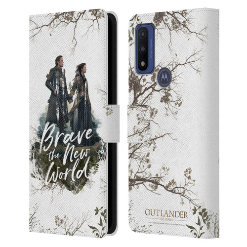 Outlander Composed Graphics Brave The New World Leather Book Wallet Case Cover For Motorola G Pure
