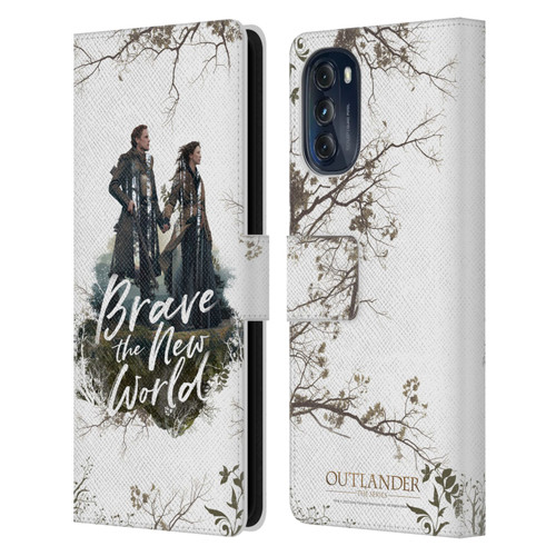 Outlander Composed Graphics Brave The New World Leather Book Wallet Case Cover For Motorola Moto G (2022)