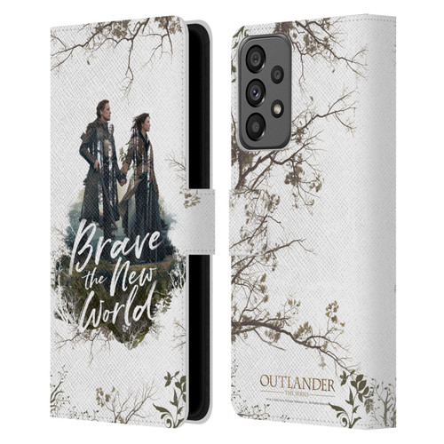 Outlander Composed Graphics Brave The New World Leather Book Wallet Case Cover For Samsung Galaxy A73 5G (2022)