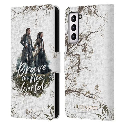 Outlander Composed Graphics Brave The New World Leather Book Wallet Case Cover For Samsung Galaxy S21 5G