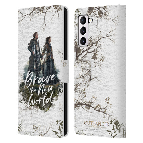 Outlander Composed Graphics Brave The New World Leather Book Wallet Case Cover For Samsung Galaxy S21+ 5G
