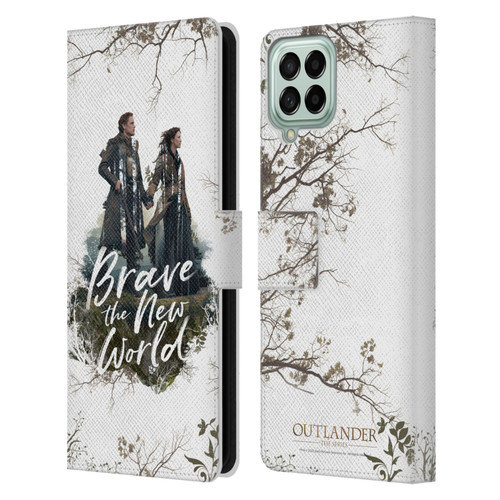Outlander Composed Graphics Brave The New World Leather Book Wallet Case Cover For Samsung Galaxy M33 (2022)