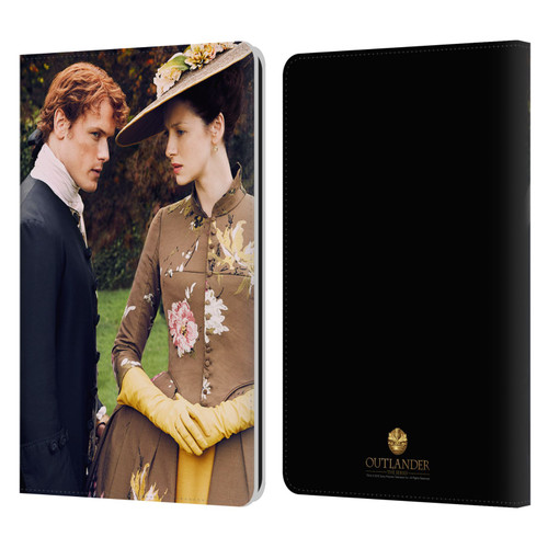 Outlander Characters Jamie And Claire Leather Book Wallet Case Cover For Amazon Kindle Paperwhite 1 / 2 / 3