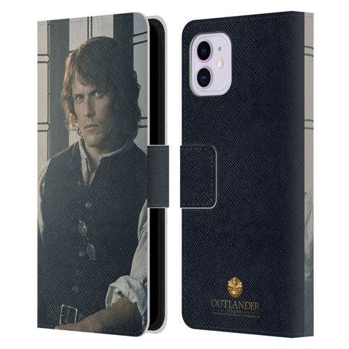 Outlander Characters Jamie Fraser Leather Book Wallet Case Cover For Apple iPhone 11