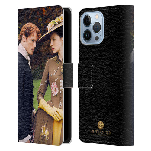 Outlander Characters Jamie And Claire Leather Book Wallet Case Cover For Apple iPhone 13 Pro Max