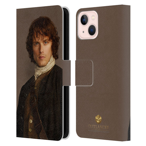 Outlander Characters Jamie Traditional Leather Book Wallet Case Cover For Apple iPhone 13