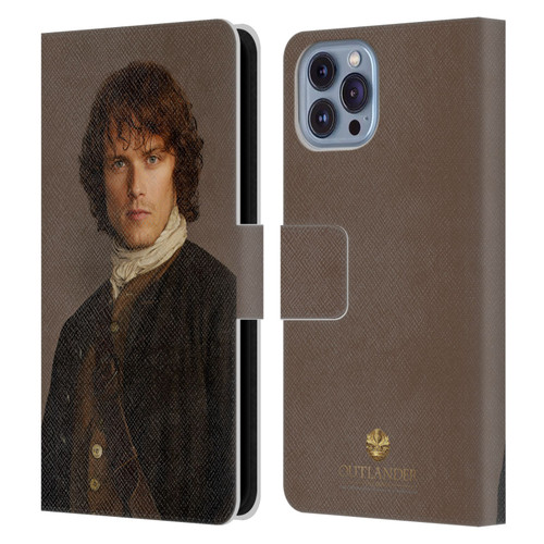 Outlander Characters Jamie Traditional Leather Book Wallet Case Cover For Apple iPhone 14