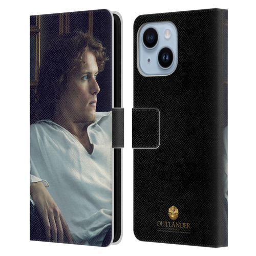 Outlander Characters Jamie White Shirt Leather Book Wallet Case Cover For Apple iPhone 14 Plus