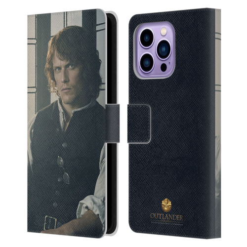 Outlander Characters Jamie Fraser Leather Book Wallet Case Cover For Apple iPhone 14 Pro Max