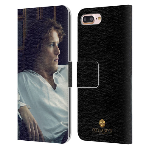 Outlander Characters Jamie White Shirt Leather Book Wallet Case Cover For Apple iPhone 7 Plus / iPhone 8 Plus