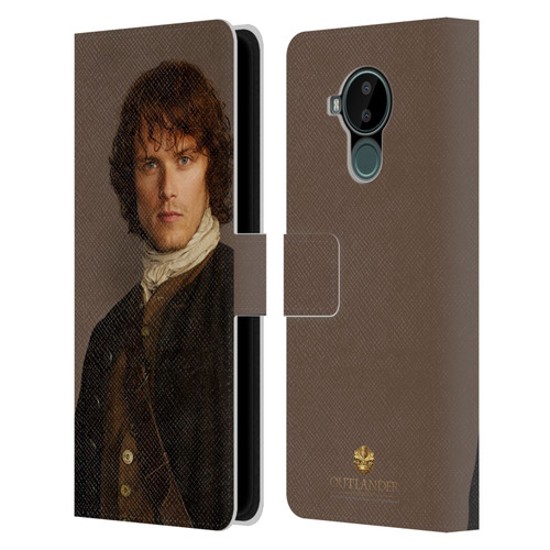 Outlander Characters Jamie Traditional Leather Book Wallet Case Cover For Nokia C30