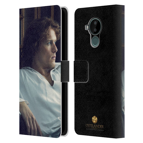 Outlander Characters Jamie White Shirt Leather Book Wallet Case Cover For Nokia C30