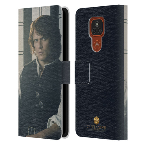 Outlander Characters Jamie Fraser Leather Book Wallet Case Cover For Motorola Moto E7 Plus