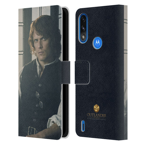 Outlander Characters Jamie Fraser Leather Book Wallet Case Cover For Motorola Moto E7 Power / Moto E7i Power