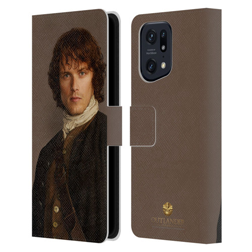 Outlander Characters Jamie Traditional Leather Book Wallet Case Cover For OPPO Find X5 Pro