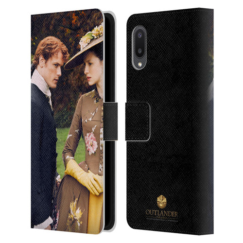 Outlander Characters Jamie And Claire Leather Book Wallet Case Cover For Samsung Galaxy A02/M02 (2021)