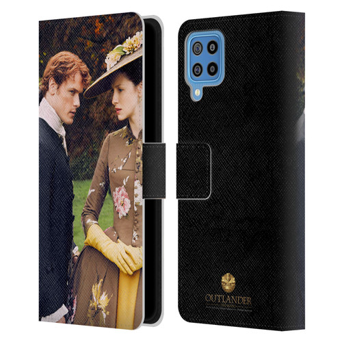 Outlander Characters Jamie And Claire Leather Book Wallet Case Cover For Samsung Galaxy F22 (2021)