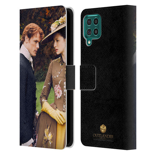 Outlander Characters Jamie And Claire Leather Book Wallet Case Cover For Samsung Galaxy F62 (2021)