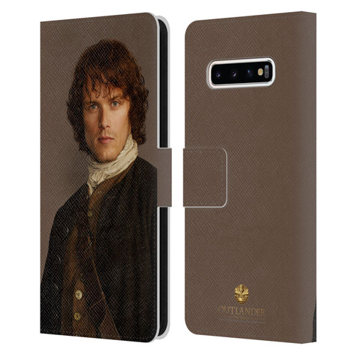 Outlander Characters Jamie Traditional Leather Book Wallet Case Cover For Samsung Galaxy S10+ / S10 Plus