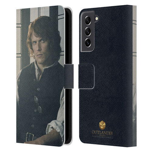 Outlander Characters Jamie Fraser Leather Book Wallet Case Cover For Samsung Galaxy S21 FE 5G