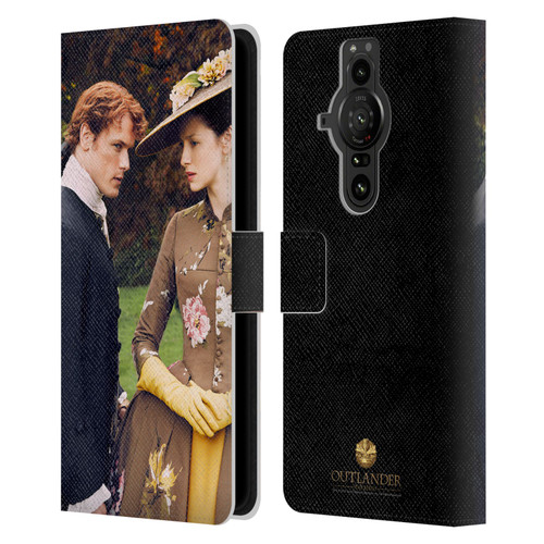 Outlander Characters Jamie And Claire Leather Book Wallet Case Cover For Sony Xperia Pro-I