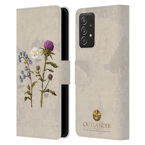 Outlander Graphics Flowers Leather Book Wallet Case Cover For Samsung Galaxy A53 5G (2022)