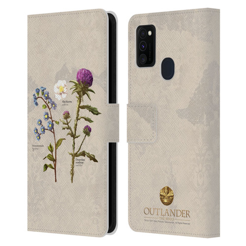 Outlander Graphics Flowers Leather Book Wallet Case Cover For Samsung Galaxy M30s (2019)/M21 (2020)