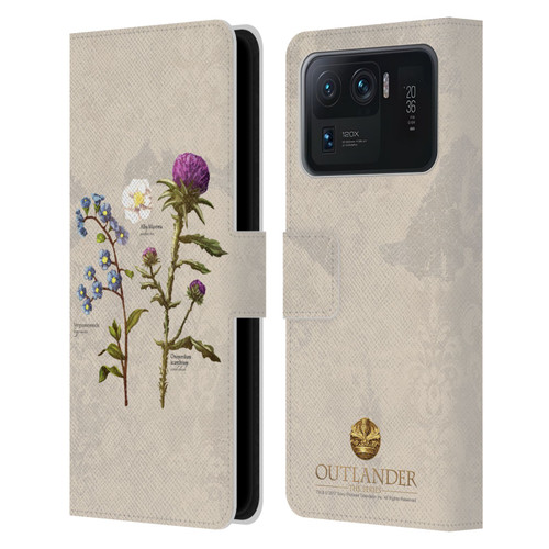 Outlander Graphics Flowers Leather Book Wallet Case Cover For Xiaomi Mi 11 Ultra