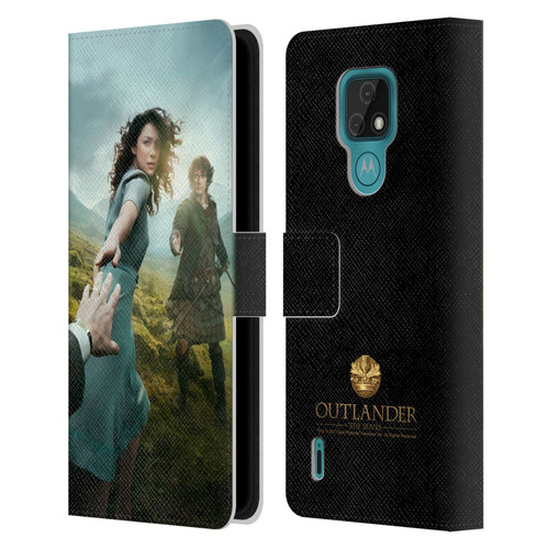 Outlander Key Art Season 1 Poster Leather Book Wallet Case Cover For Motorola Moto E7