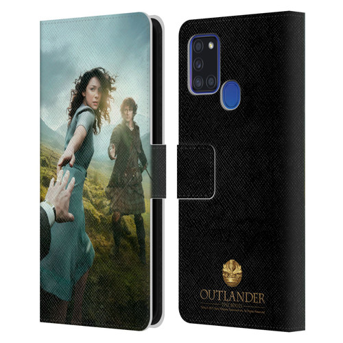 Outlander Key Art Season 1 Poster Leather Book Wallet Case Cover For Samsung Galaxy A21s (2020)