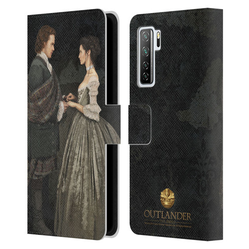 Outlander Portraits Claire & Jamie Painting Leather Book Wallet Case Cover For Huawei Nova 7 SE/P40 Lite 5G