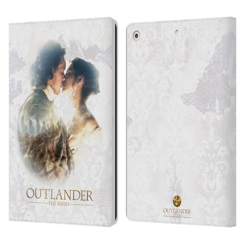 Outlander Portraits Claire & Jamie Kiss Leather Book Wallet Case Cover For Apple iPad 10.2 2019/2020/2021