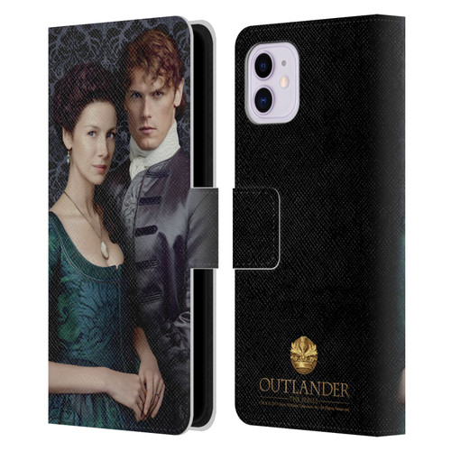 Outlander Portraits Claire & Jamie Leather Book Wallet Case Cover For Apple iPhone 11