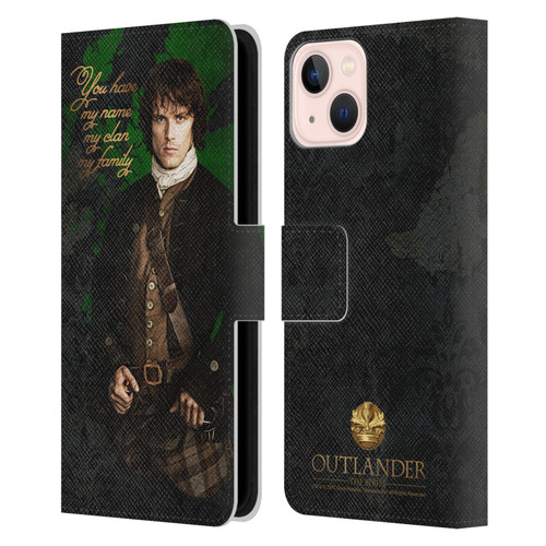 Outlander Portraits Jamie Leather Book Wallet Case Cover For Apple iPhone 13