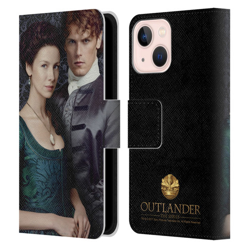 Outlander Portraits Claire & Jamie Leather Book Wallet Case Cover For Apple iPhone 13 Mini