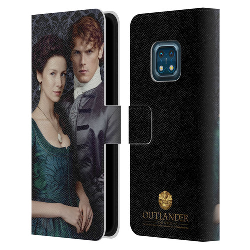 Outlander Portraits Claire & Jamie Leather Book Wallet Case Cover For Nokia XR20